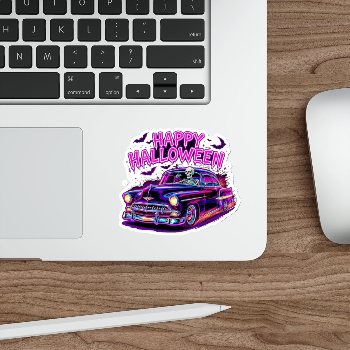 Halloween Skeleton Car Die-Cut Stickers | Spooky Decor, Laptop Sticker, Halloween Gift, Seasonal Décor, Trick or Treat