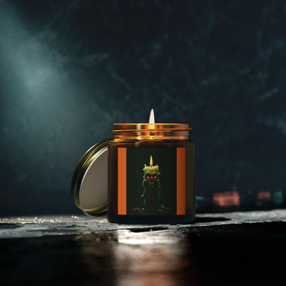 Coconut Apricot Candle with Spooky Vibe, Halloween Decor, Unique Gift, Cozy Atmosphere, Candle for Relaxation