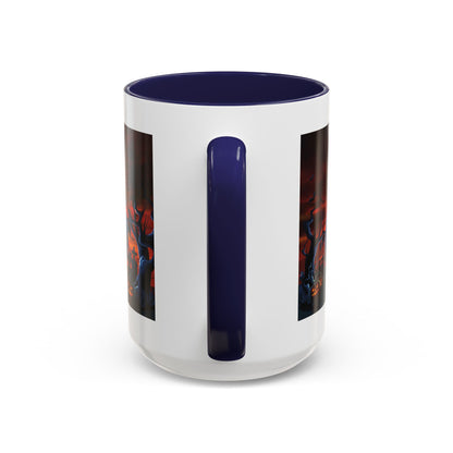 Halloween Pumpkin Accent Mug, Spooky Coffee Cup, Fall Decor, Trick or Treat Gift, Dark Themed Drinkware, Halloween 2023,