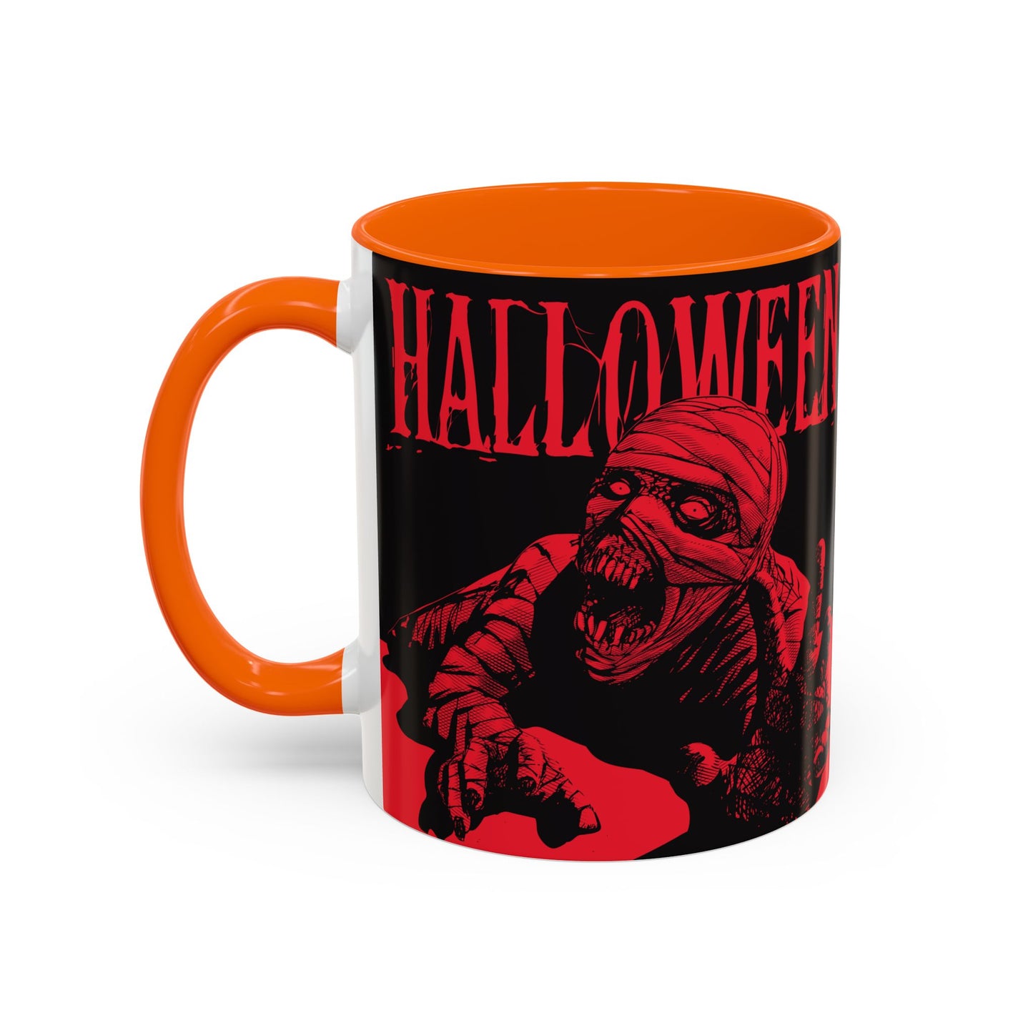 Halloween Accent Coffee Mug | Spooky Coffee Cup for Halloween Lovers, Trick or Treat Mug, Horror Decor, Gift for Fans