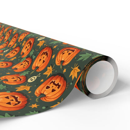 Festive Wrapping Paper Roll, Halloween Gift Wrap, Party Supplies, Fall Celebration, Eco-Friendly Wrapping Paper
