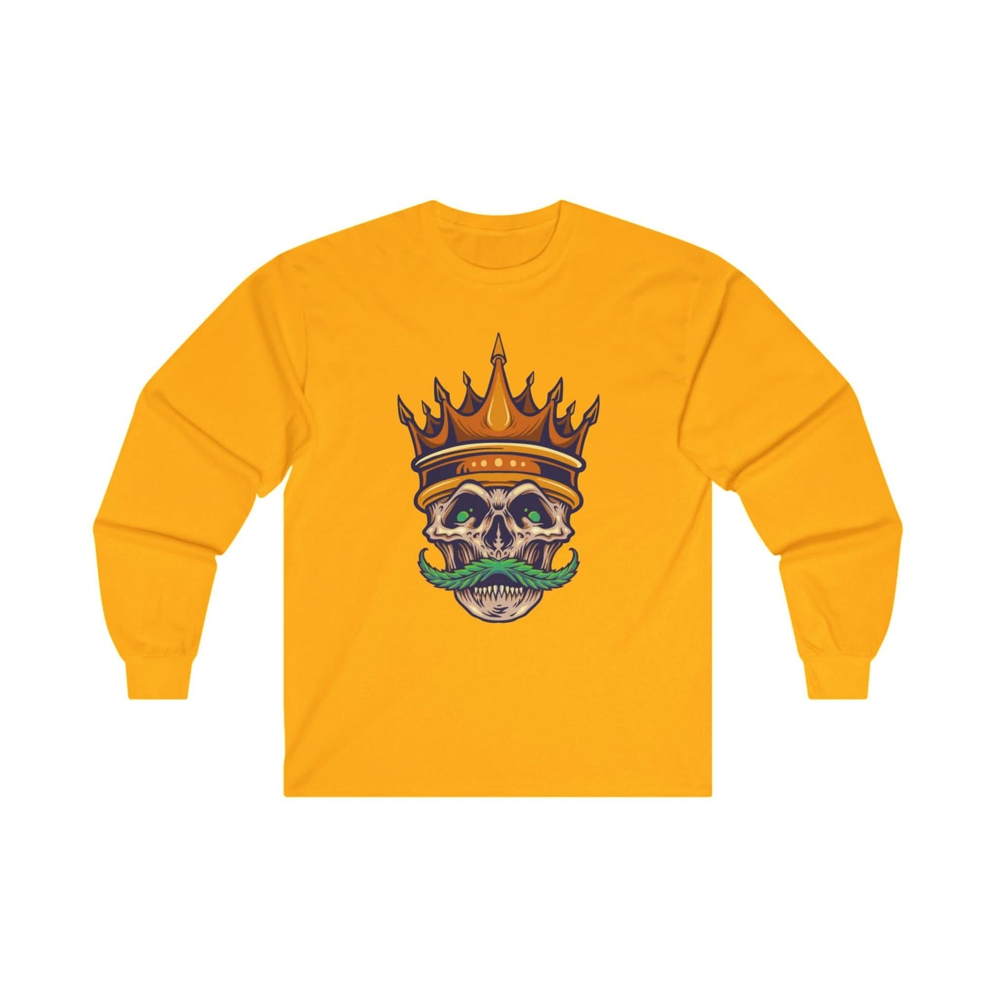 Gold Crown With Weed Mustache - Mleem