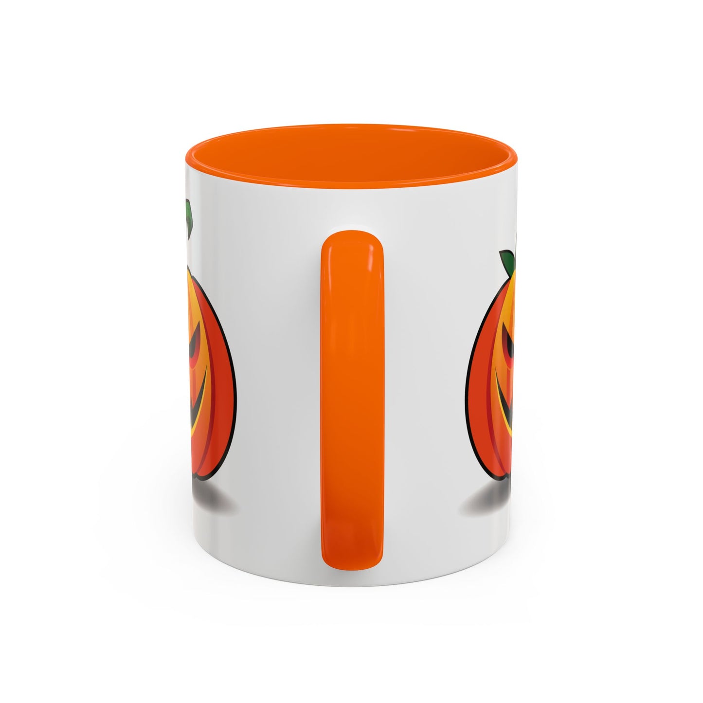 Halloween Pumpkin Accent Mug | Spooky Coffee Cup | Fall Decor | Pumpkin Art | Gift for Halloween Lovers, 11oz, 15oz