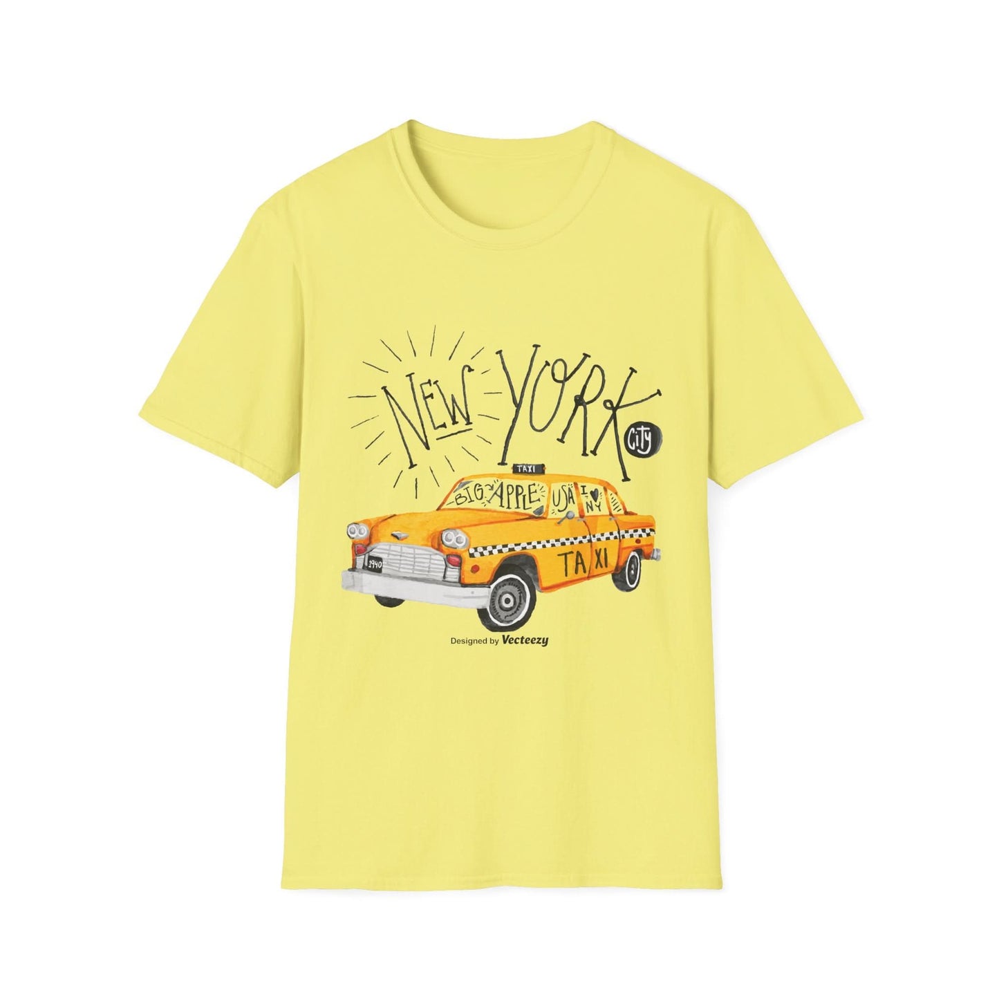 New York Taxi Watercolor - Mleem
