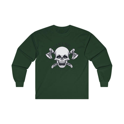 Viking Head Skull With Axe - Mleem