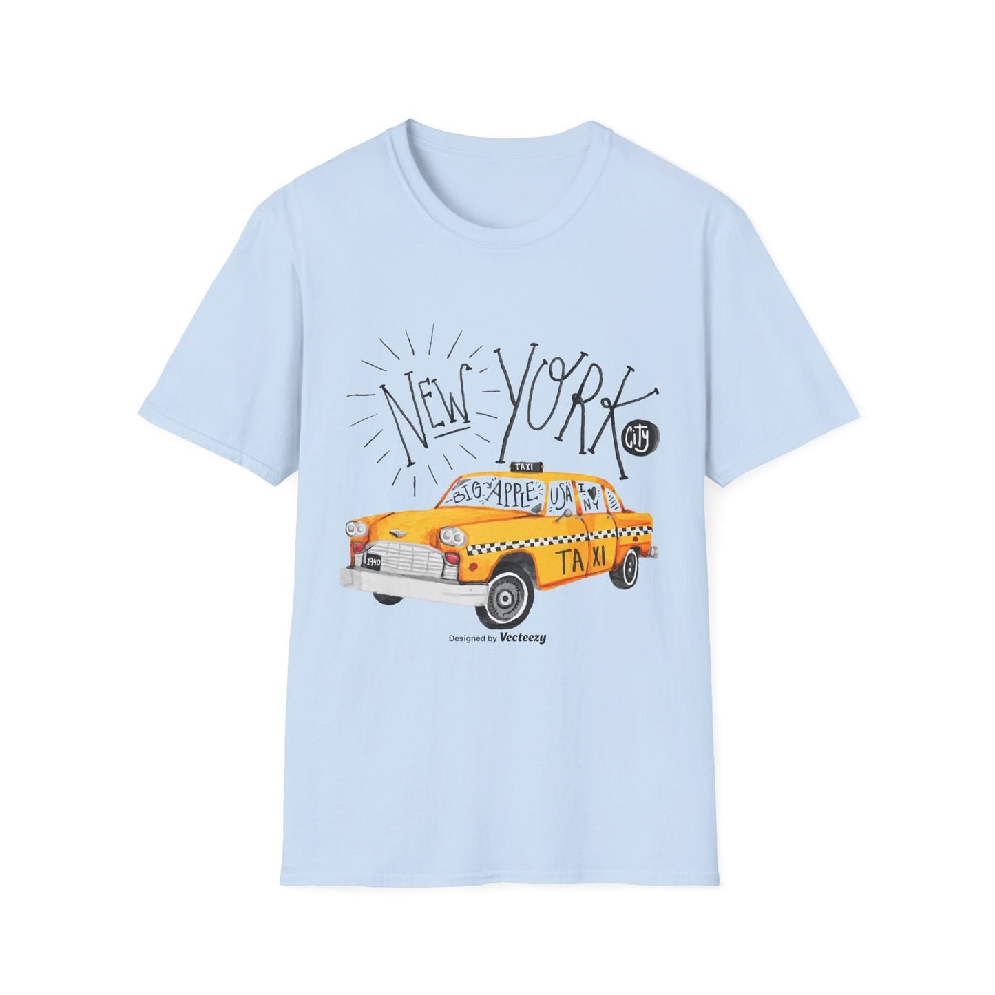 New York Taxi Watercolor - Mleem