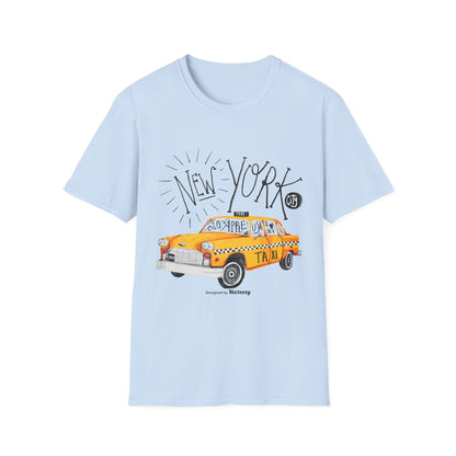 New York Taxi Watercolor - Mleem