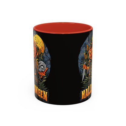 Halloween Pumpkin Coffee Mug, Spooky Mug, Fall Decor, Gift for Halloween Lovers, Black Mug, 11oz or 15oz