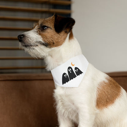Halloween Pet Bandana Collar, Cute Ghost Design, Dog Accessories, Pet Costume, Spooky Season, Holiday Wear, Gifts for Pet Lovers