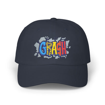 Classic Dad Cap with CRAASH! Design, Casual Hat for Dads, Funny Gift for Father's Day, Summer Accessory, Everyday Wear