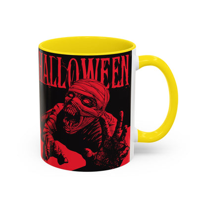 Halloween Accent Coffee Mug | Spooky Coffee Cup for Halloween Lovers, Trick or Treat Mug, Horror Decor, Gift for Fans