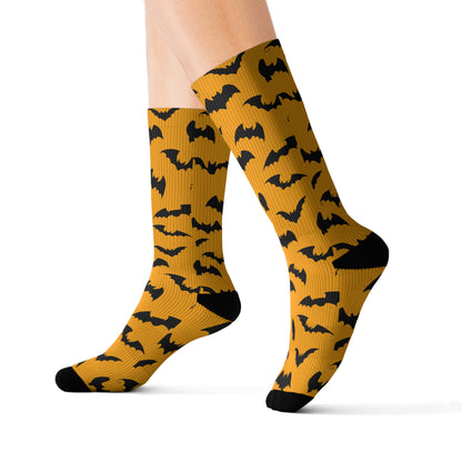 Halloween Bat Socks | Fun & Spooky Socks for Fall, Party Wear, Costume Accessories, Gift for Her, Novelty Stocking Stuffers