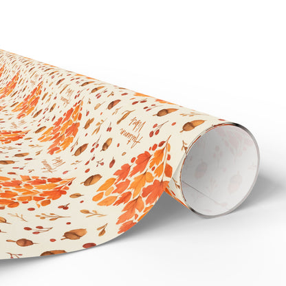 Autumn-Inspired Wrapping Papers, Eco-Friendly Gift Wrap, Fall Floral Design, Perfect for Thanksgiving, Birthdays, Holiday Celebrations
