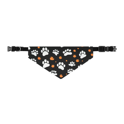 Paw Print Pet Bandana Collar | Cute Dog Accessory for Walks, Parties, Holidays, Pet Lovers Gift, Customizable Pet Apparel