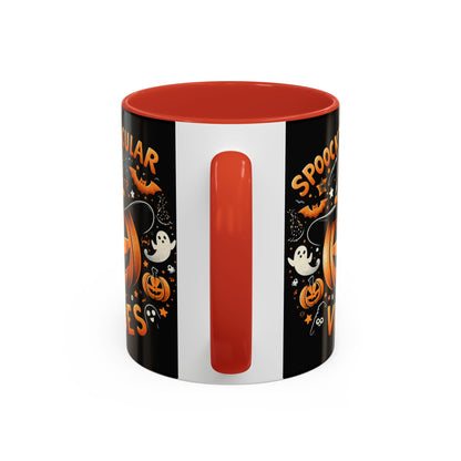 Halloween Accent Coffee Mug - Spooktacular Vibes, Fall Home Decor, Pumpkin Lovers Gift, Trick or Treat Mug, Spooky Season Drinkware