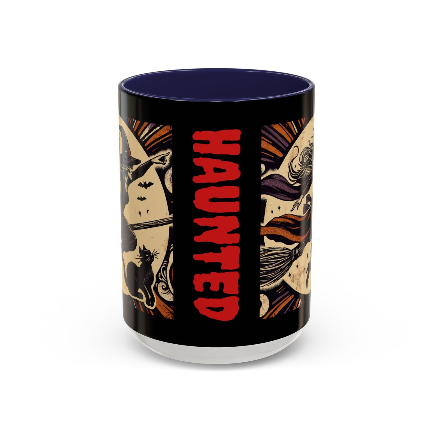 Halloween-Themed Accent Coffee Mug, Coffee Cup for Witch Lovers, Haunted Mug for Spooky Season, Unique Gift for Halloween, Witch Decor