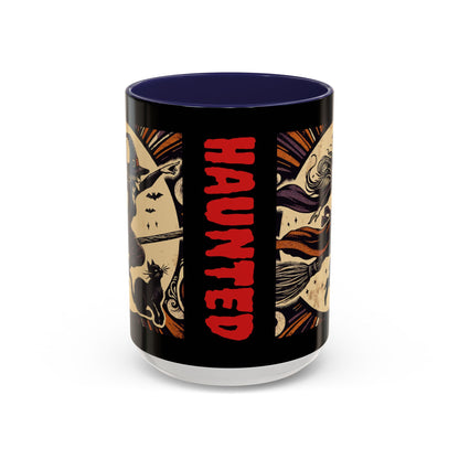Halloween-Themed Accent Coffee Mug, Coffee Cup for Witch Lovers, Haunted Mug for Spooky Season, Unique Gift for Halloween, Witch Decor