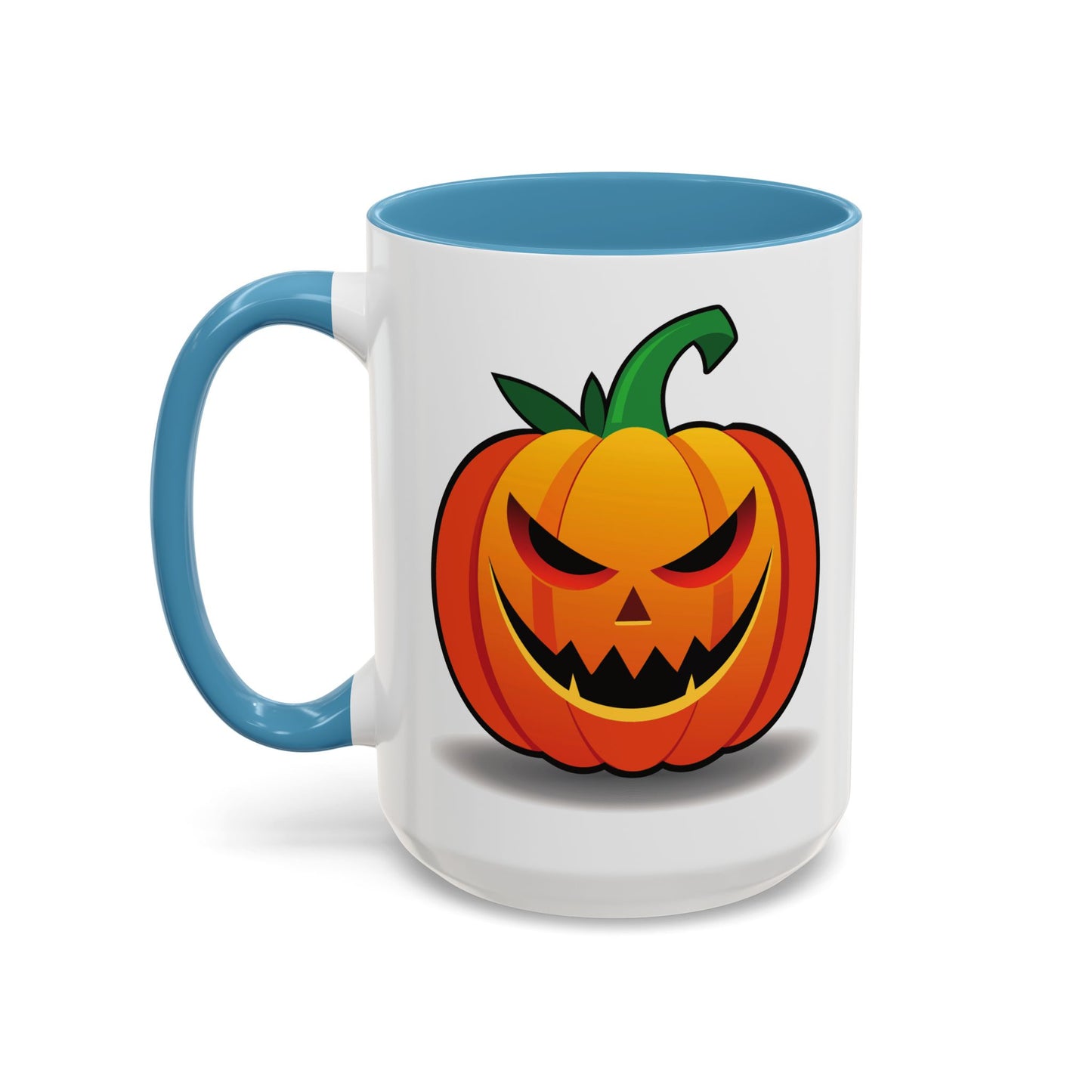 Halloween Pumpkin Accent Mug | Spooky Coffee Cup | Fall Decor | Pumpkin Art | Gift for Halloween Lovers, 11oz, 15oz