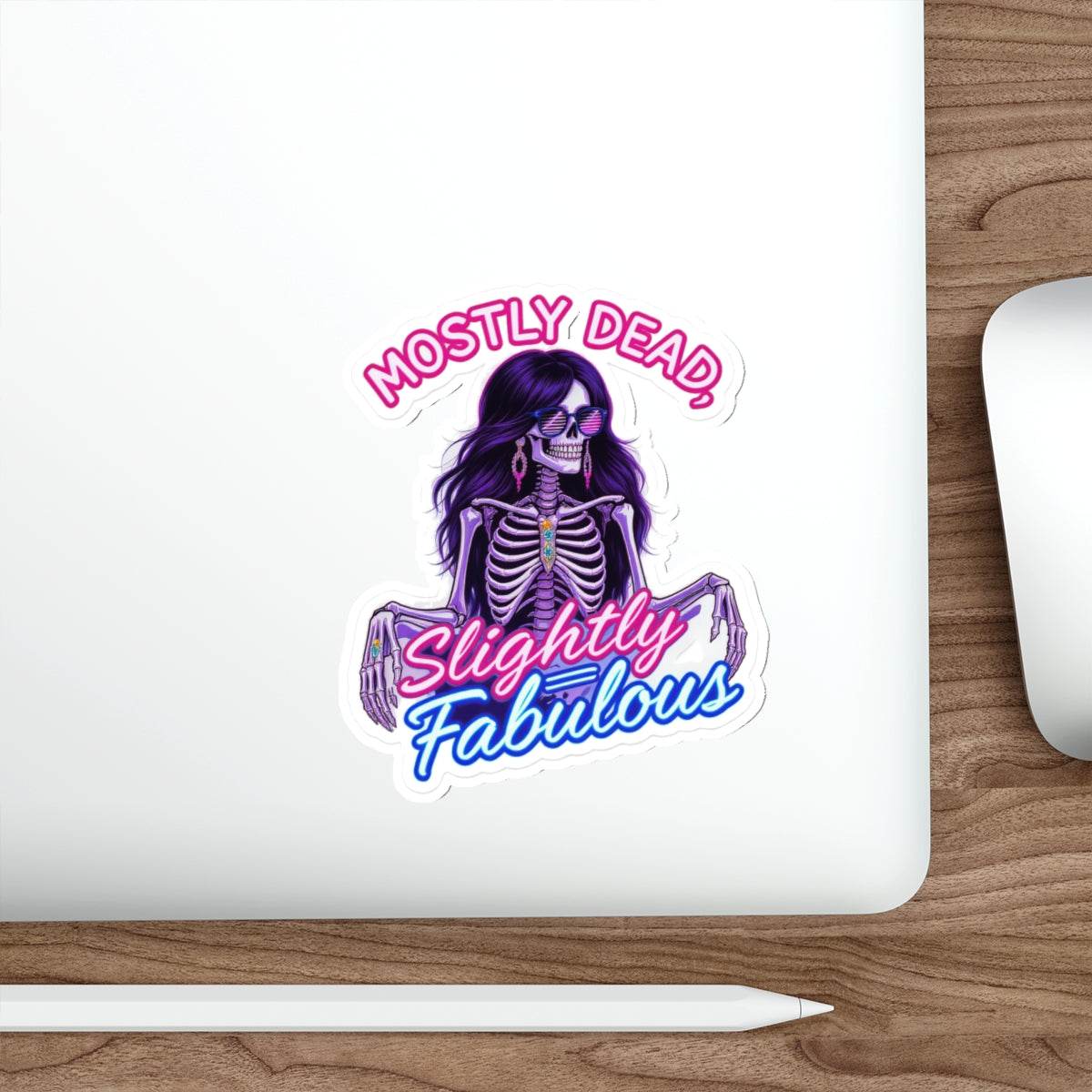 Sassy Skeleton Die-Cut Stickers - Perfect for Laptops, Water Bottles, Halloween Decor, Fun Gifts, and Daily Inspiration