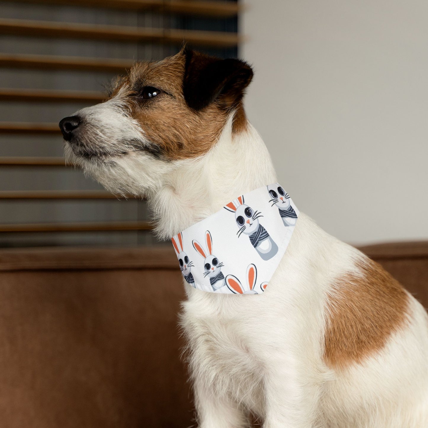 Charming Pet Bandana Collar for Dogs, Playful Bunny Design, Cute Gift for Pet Lovers, Perfect for Spring Celebrations