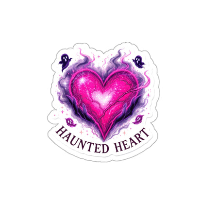 Haunted Heart Stickers - Die-Cut Vinyl Art, Cute Aesthetic Decor for Laptops, Water Bottles, Scrapbooking, Gift for Friends