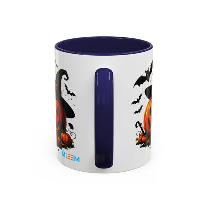 Halloween Pumpkin Accent Coffee Mug – Perfect for Fall, Autumn, Spooky Season, Gift for Coffee Lovers, Home Decor