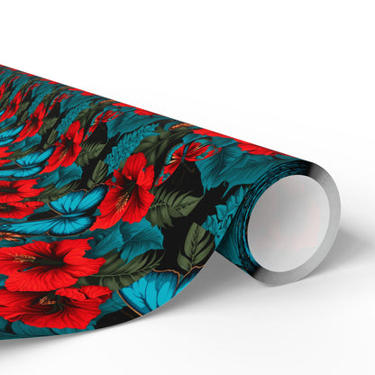 Vibrant Floral Wrapping Paper, Gift Wrap for Birthdays, Holidays, Celebrations, Unique Home Decor, Craft Projects