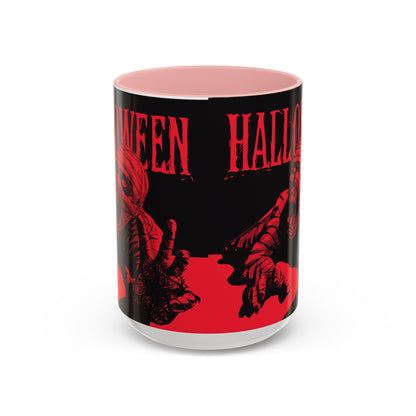 Halloween Accent Coffee Mug | Spooky Coffee Cup for Halloween Lovers, Trick or Treat Mug, Horror Decor, Gift for Fans