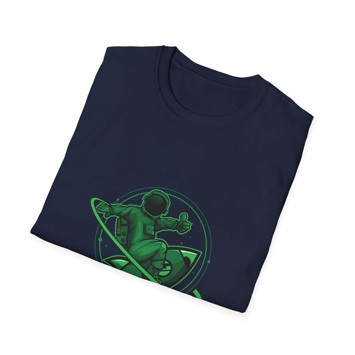Green Astronaut Flying in Space - Mleem