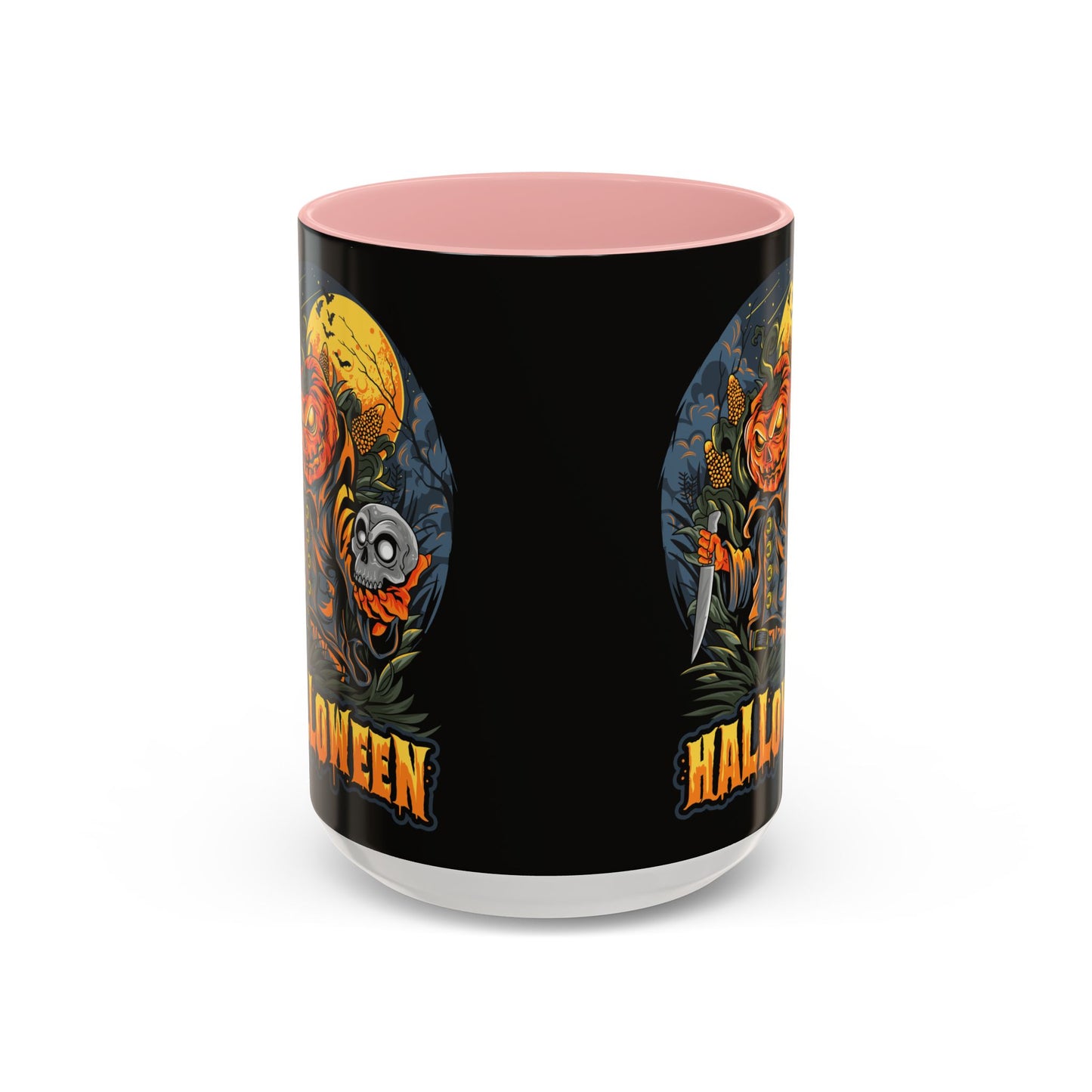 Halloween Pumpkin Coffee Mug, Spooky Mug, Fall Decor, Gift for Halloween Lovers, Black Mug, 11oz or 15oz