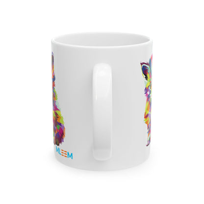 Vibrant Animal Ceramic Mug For Cat Lovers