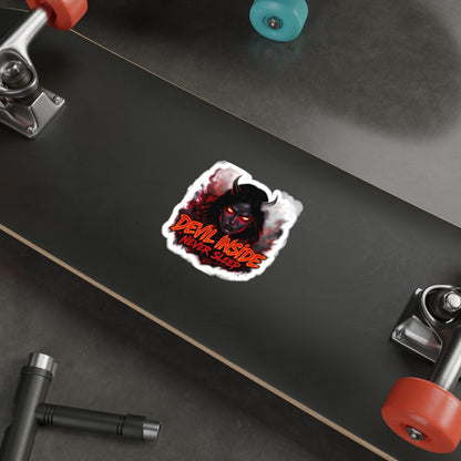Devil Inside Die-Cut Stickers - Dark Aesthetic, Laptop Decals, Gothic Decor, Alternative Art, Halloween, Spooky Gifts