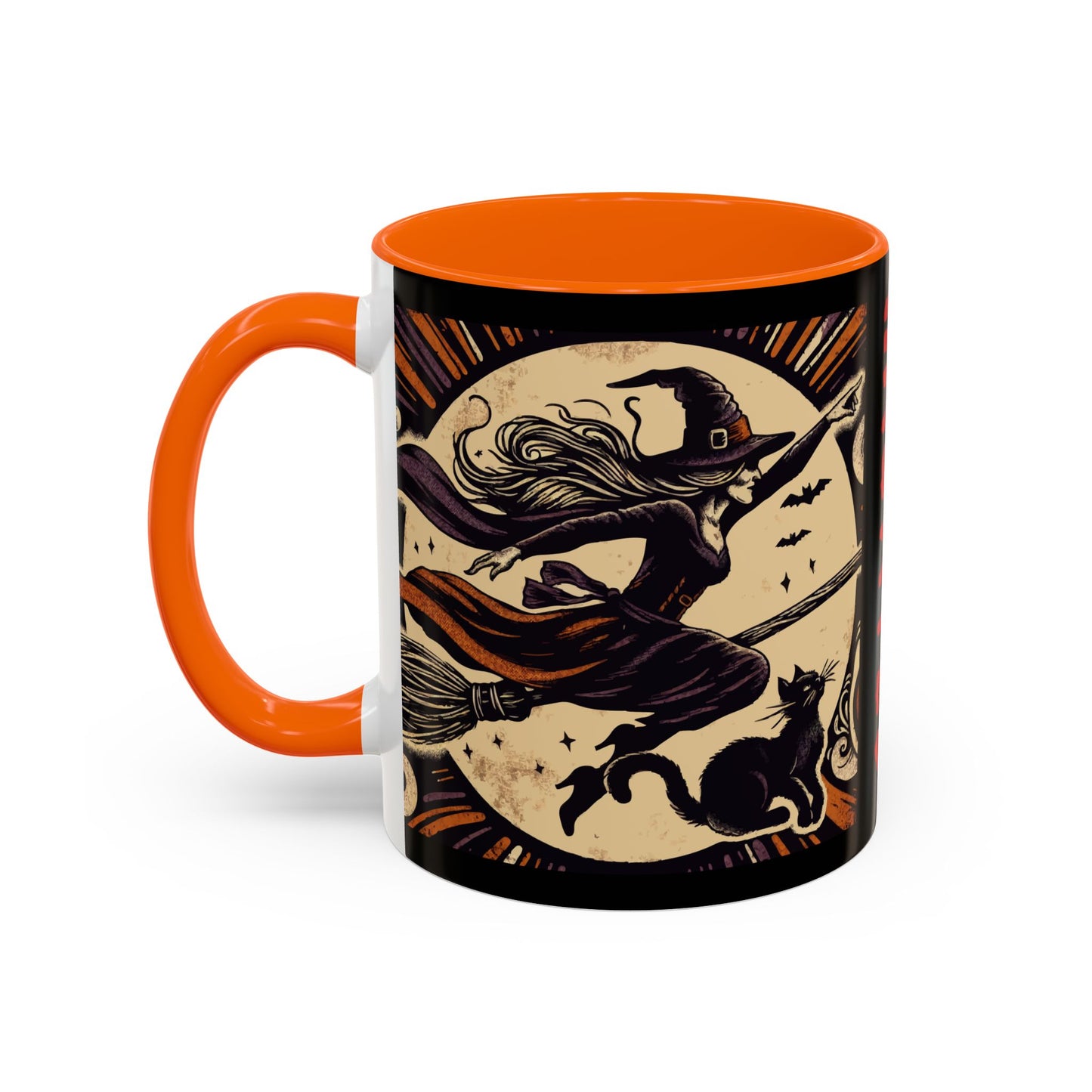 Halloween-Themed Accent Coffee Mug, Coffee Cup for Witch Lovers, Haunted Mug for Spooky Season, Unique Gift for Halloween, Witch Decor