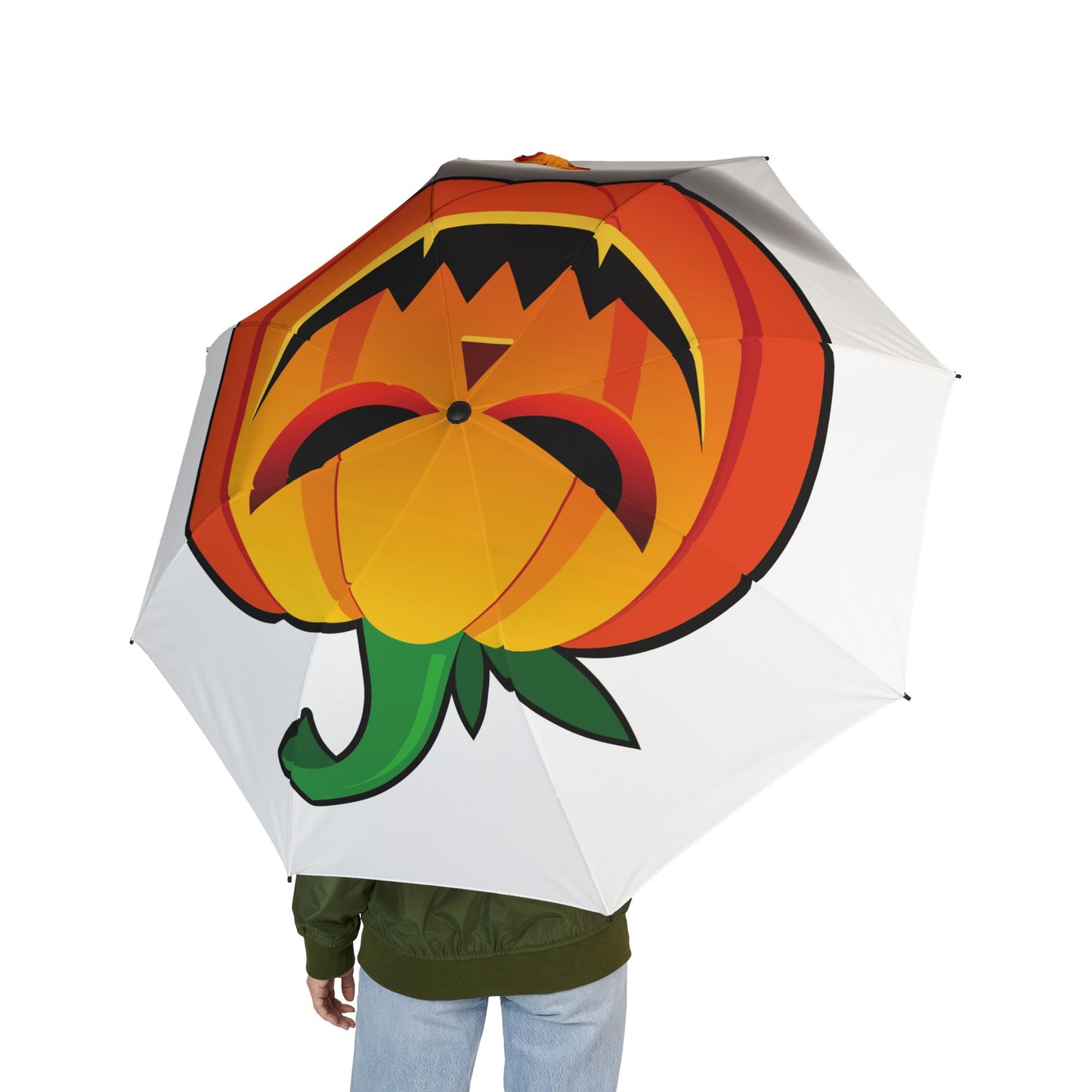 Halloween Pumpkin Umbrella, Waterproof Foldable Parasol, Cute Seasonal Gift for Fall, Trick or Treat Accessory, Halloween Party Favor
