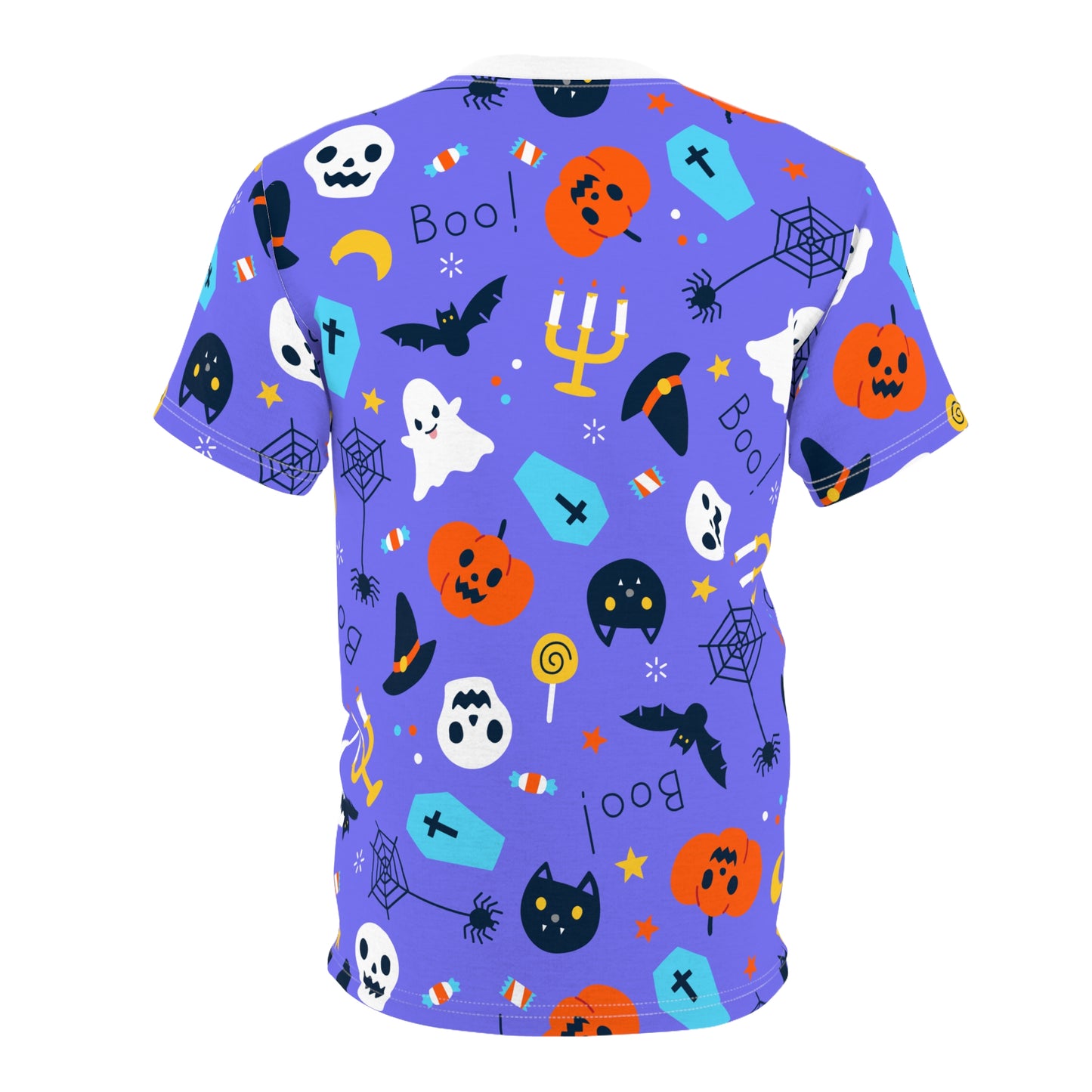 Halloween Graphic Tee, Unisex Cut & Sew T-shirt, Spooky Vibes Shirt, Unique Horror Clothing, Perfect for October Celebrations