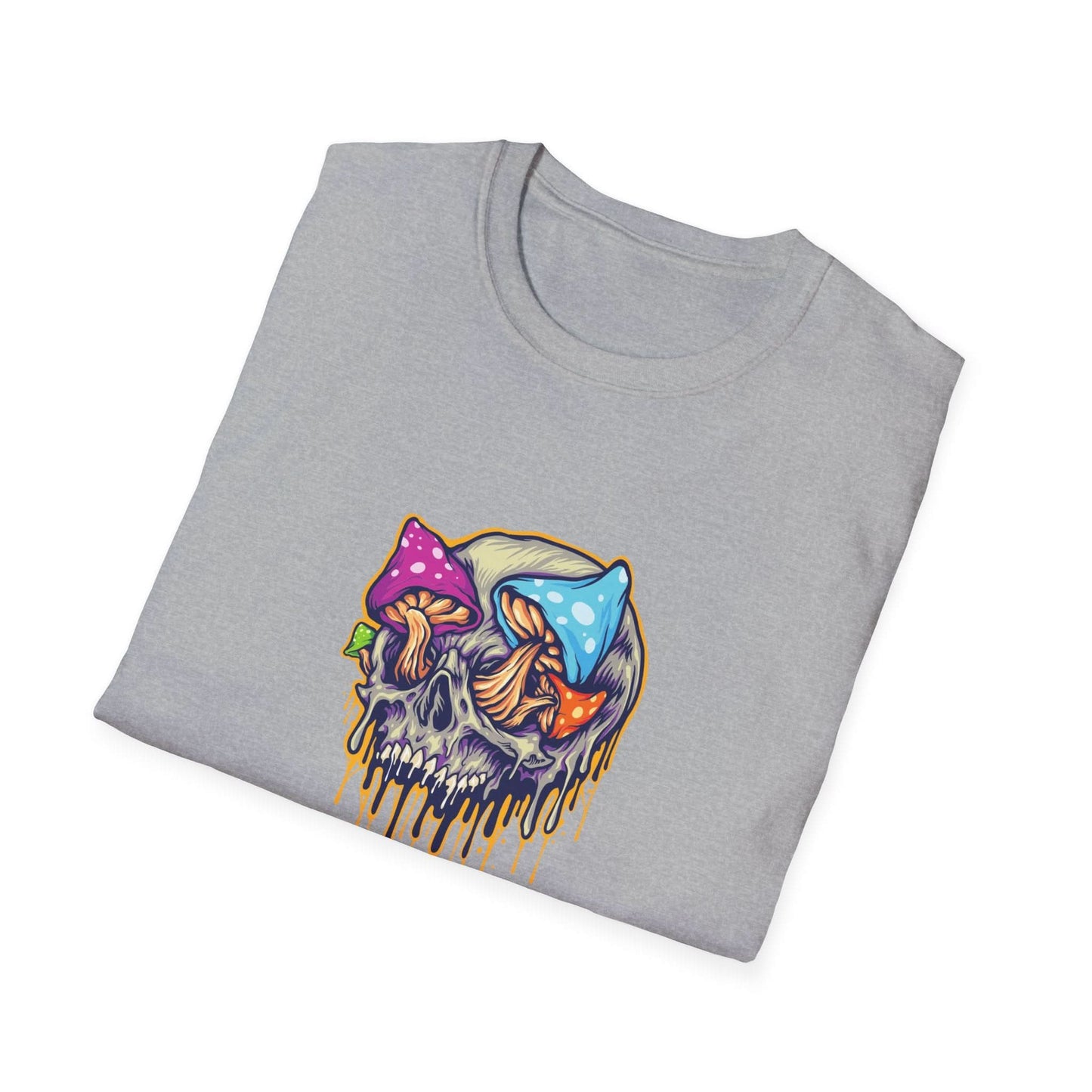 Scary Skull Mushrooms Melted Colorful - Mleem