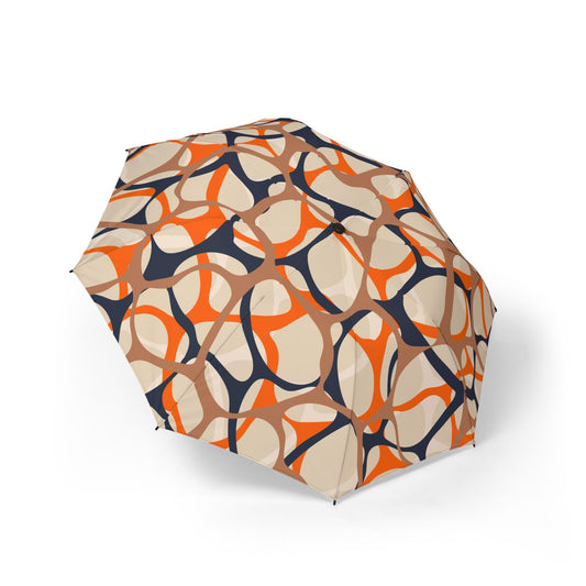 Chic Patterned Folding Umbrella | Stylish Rain Protection, Portable Travel Accessory