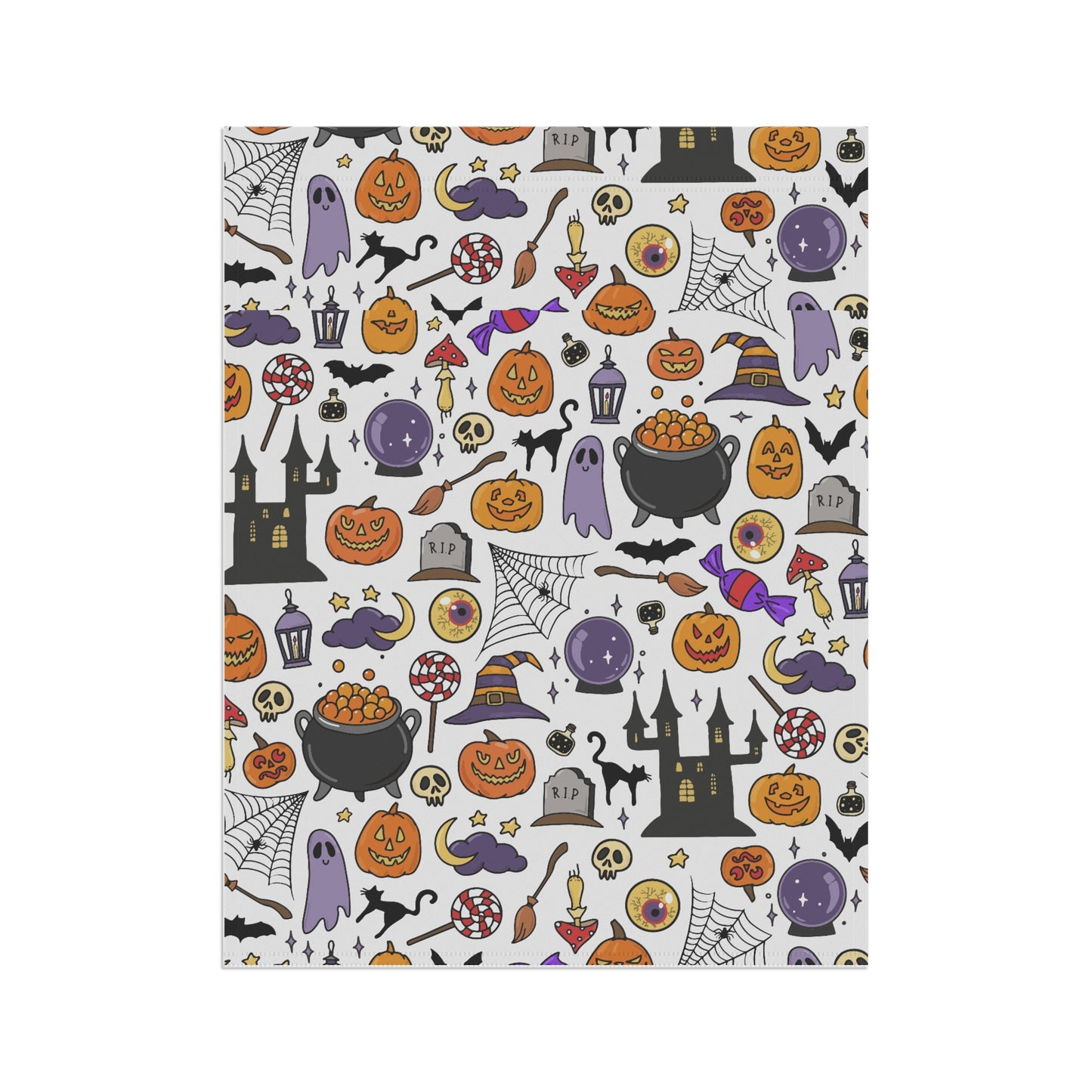 Halloween Garden Banner, Spooky Decor for Outdoors, Fall Lawn Flag, Seasonal Home Decor, Witchy Garden Flag