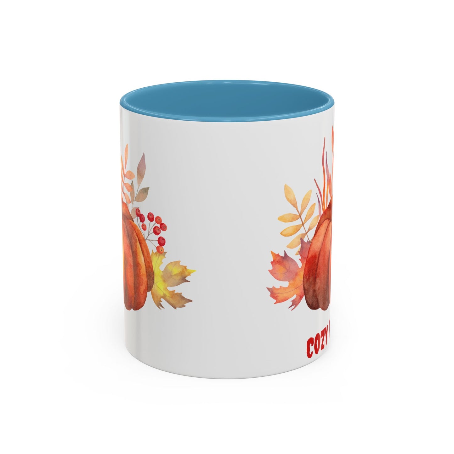 Cozy Pumpkin Accent Coffee Mug | Fall Decor, Gift for Autumn Lovers, Thanksgiving Mug, Pumpkin Spice Latte Cup, Holiday Drinkware