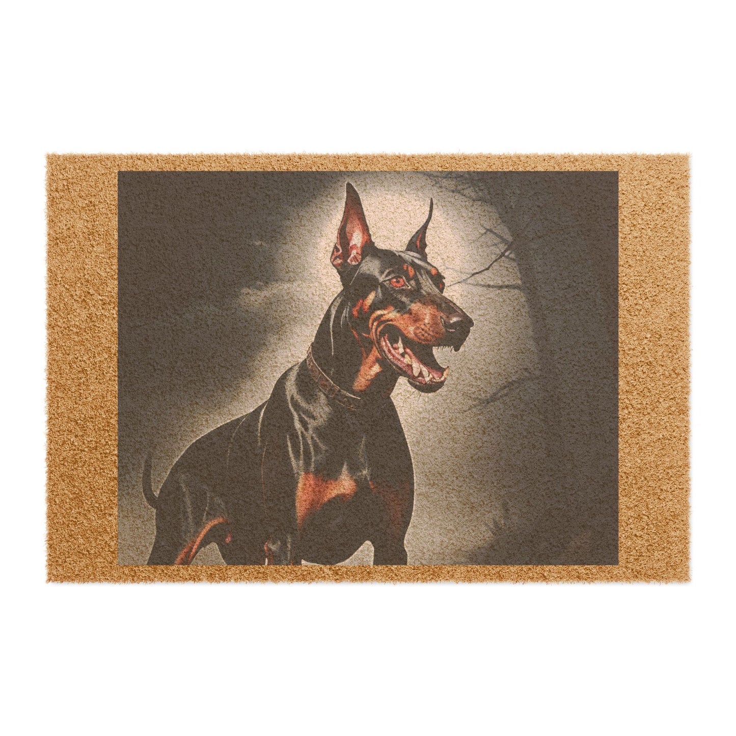 Doberman Dog Doormat | Pet Lover's Welcome Mat, Home Decor, Dog-themed Gift, Rustic Style, Housewarming, Entryway Rug