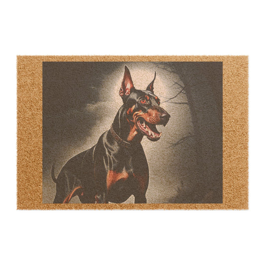 Doberman Dog Doormat | Pet Lover's Welcome Mat, Home Decor, Dog-themed Gift, Rustic Style, Housewarming, Entryway Rug