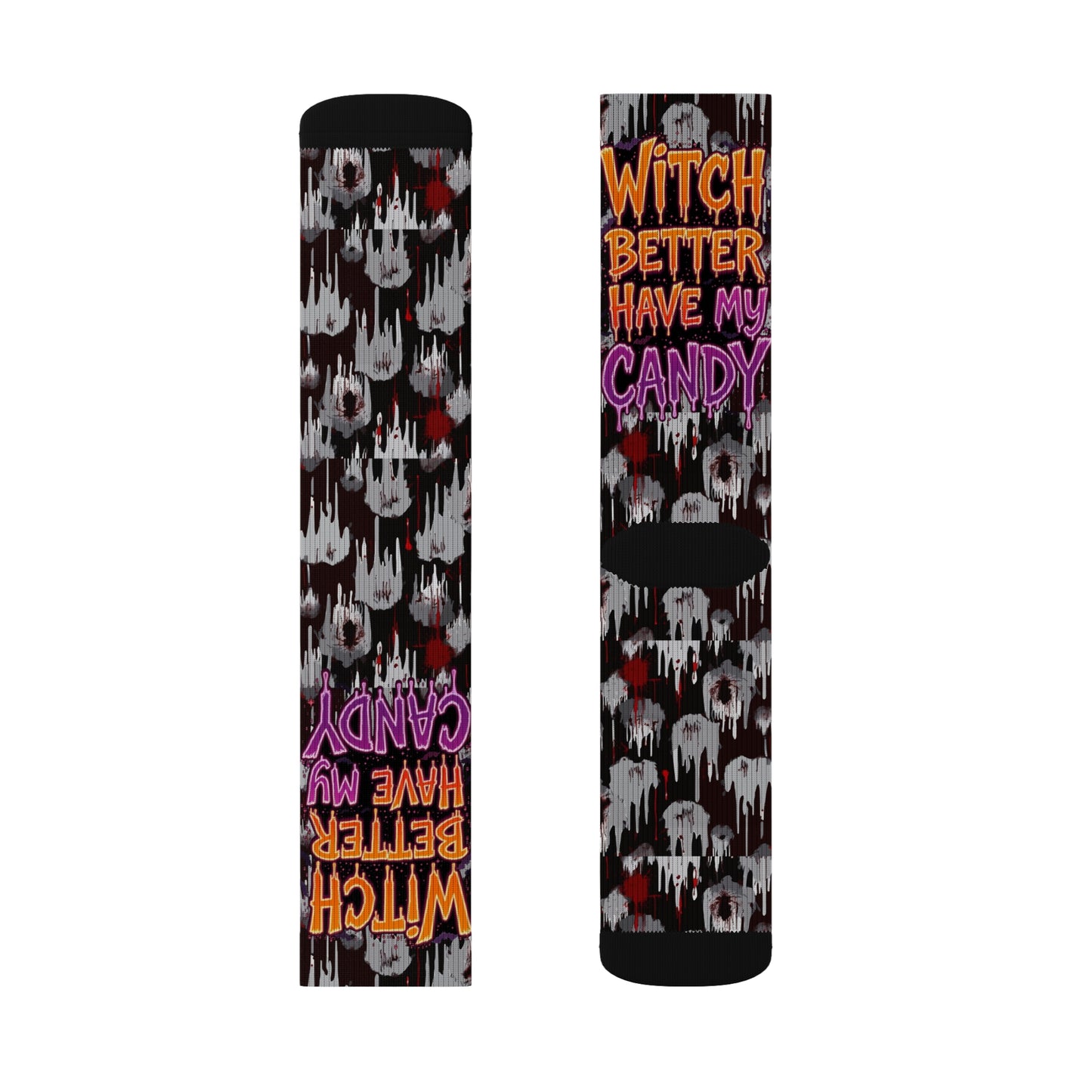 Sublimation Socks - Spooky Ghost Design, Perfect for Halloween, Unique Gift for Friends, Fun Novelty Wear, Cozy Home Accessories