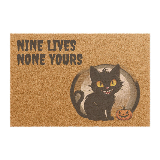 Halloween Cat Doormat, Spooky Home Decor, Fall Welcome Mat, Cat Lover Gift, Funny Door Mat, Autumn Decor