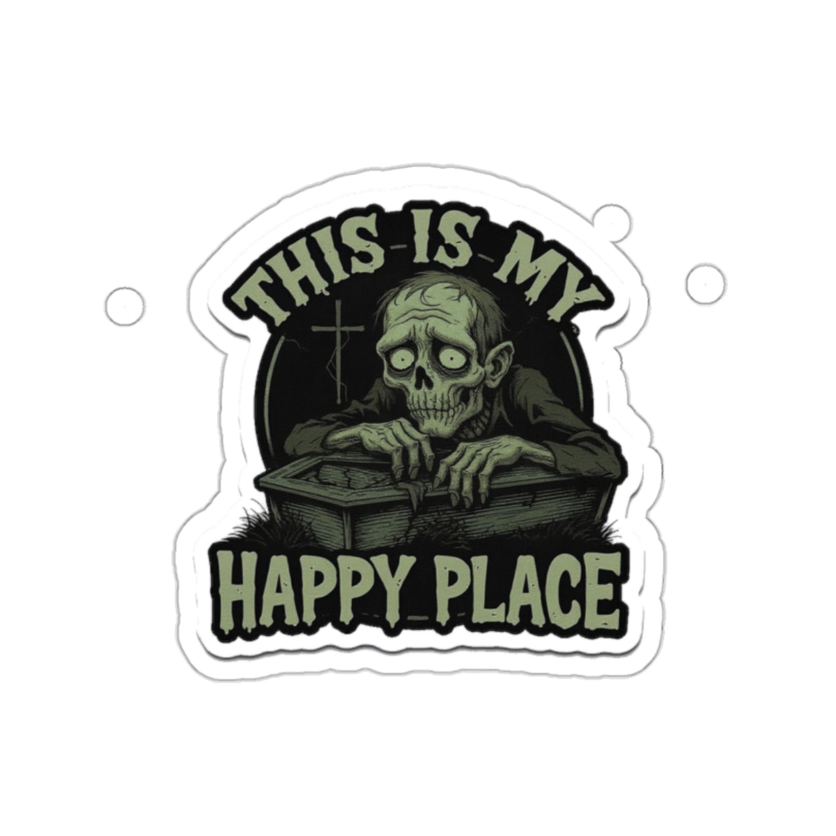 Spooky Die-Cut Stickers - Horror Theme, Laptop Décor, Gift for Halloween Lovers, Unique Sticker Collection, Creepy Home Décor