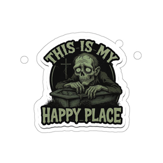 Spooky Die-Cut Stickers - Horror Theme, Laptop Décor, Gift for Halloween Lovers, Unique Sticker Collection, Creepy Home Décor