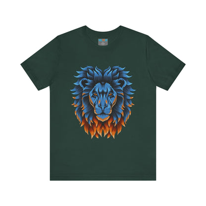 Dynamic Lion Graphic Tee - Unisex Short Sleeve Jersey T-Shirt