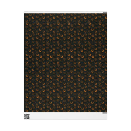 Halloween Pumpkin Wrapping Paper, Festive Gift Wrap for Fall Celebrations, Unique Holiday Supplies, Trick-or-Treat Decor, Party Favors