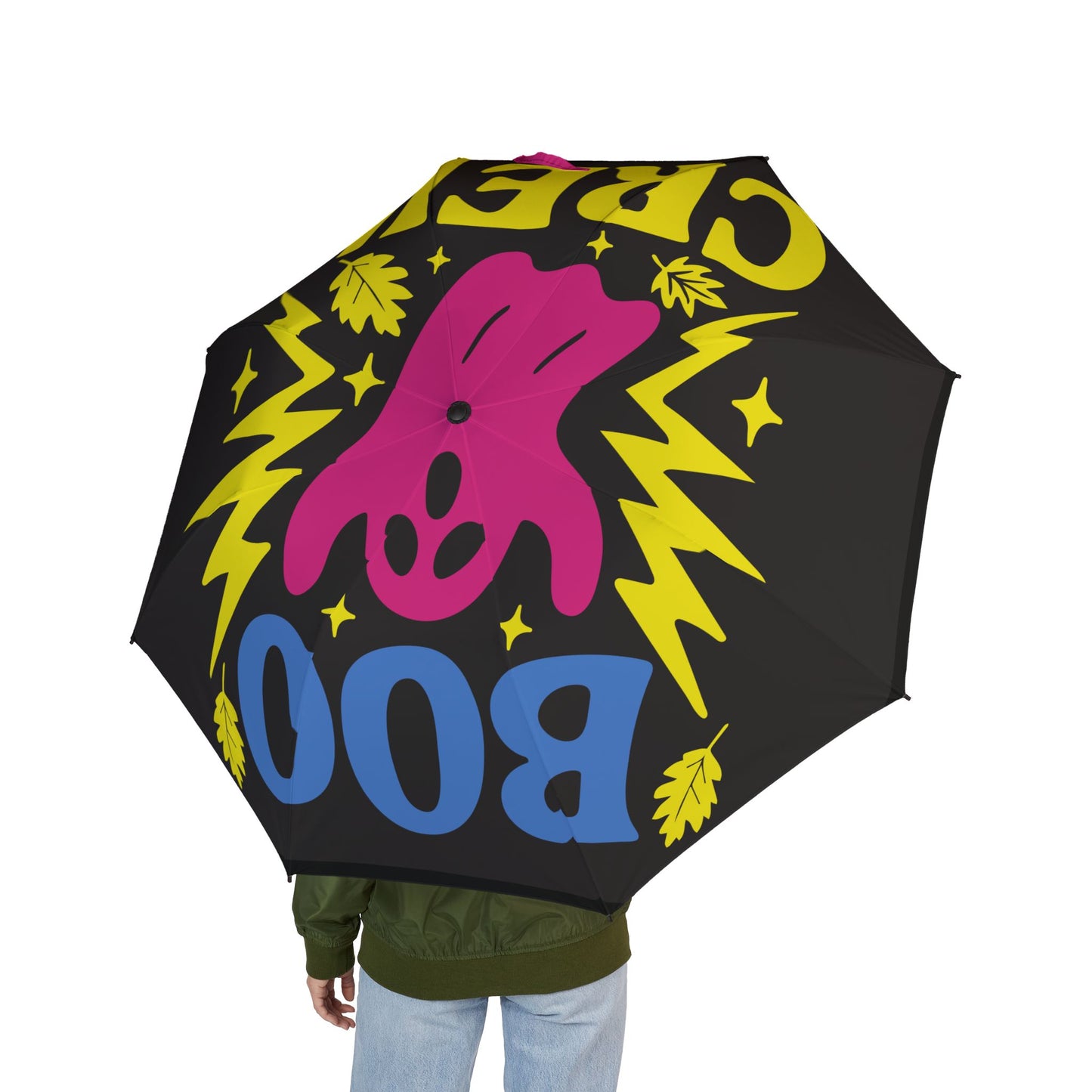 Vibrant Foldable Umbrella with Fun Graphic Design, Compact Travel Umbrella, Unisex Rain Gear, Perfect Gift for Outdoorsy Friends