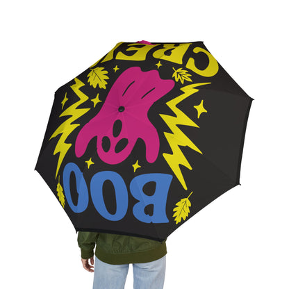 Vibrant Foldable Umbrella with Fun Graphic Design, Compact Travel Umbrella, Unisex Rain Gear, Perfect Gift for Outdoorsy Friends