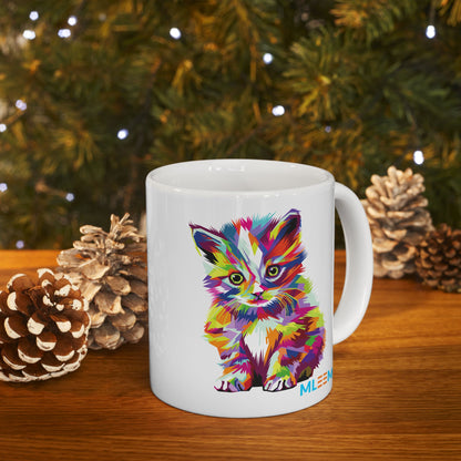 Vibrant Animal Ceramic Mug For Cat Lovers